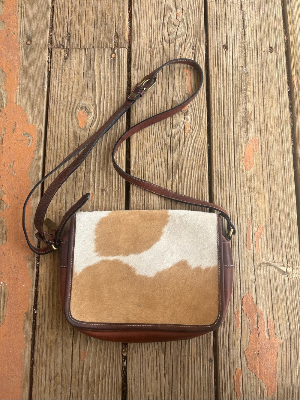 Joan & David Paisley-Print Brown Shoulder Bag